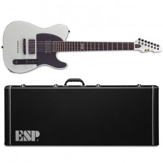 ESP E-II T-B7 Baritone Snow White 7-String Guitar + Case BSTOCK