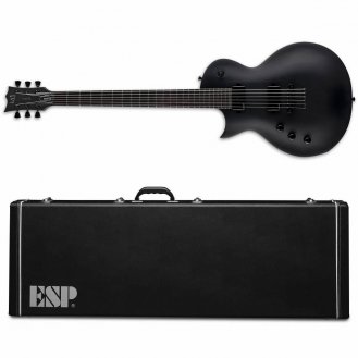 ESP LTD EC-1000 BARITONE LH B Charcoal Metallic Satin LEFTY CASE