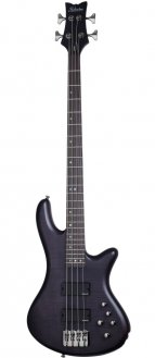 Schecter Stiletto Studio-4 See-Thru Black Satin Bass Guitar +BAG