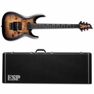 ESP LTD H-1001FR Burled Poplar Black Natural Burst Guitar + Case