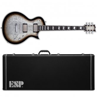 ESP Eclipse Custom Silver Liquid Metal Burst Guitar + Case NEW