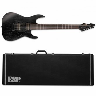 ESP LTD AW-7B Baritone Open Grain Black Satin B-Stock +Hard Case