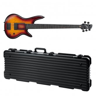 Ibanez GWB205 5-String Fretless Bass Tequila Sunrise Flat + Case