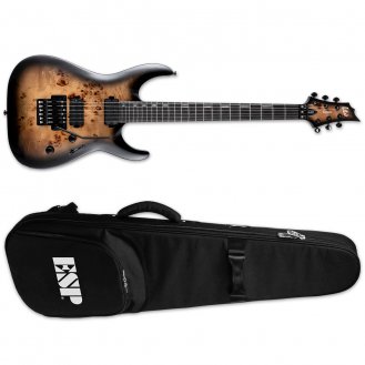 ESP LTD H-1001FR Burled Poplar Black Natural Burst + BAG! BStock