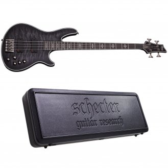 Schecter Hellraiser Extreme-4 See-Thru Black Satin Bass + Case