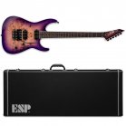 ESP LTD M-1000 Burled Poplar Purple Natural Burst Guitar + Case