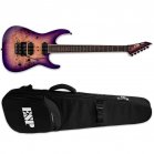 ESP LTD M-1000 Burled Poplar Purple Natural Burst Guitar + Bag